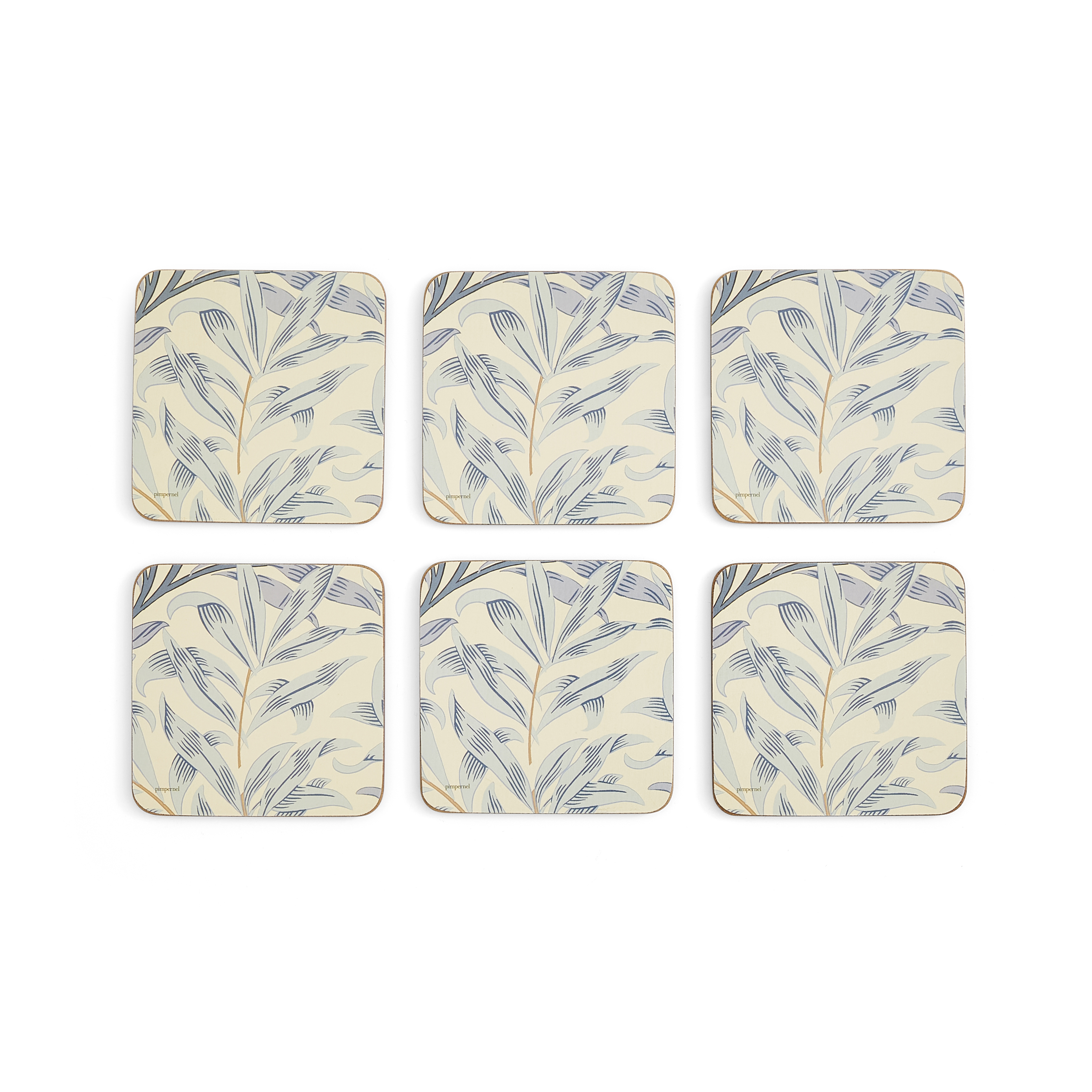 Morris & Co Willow Bough 6 Coasters, Blue image number null